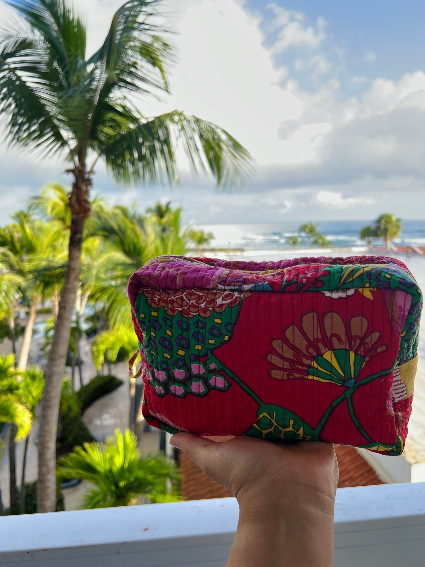 Gift for Mom Gift Ideas for Her Birthday Handmade Cosmetic bags Makeup Bag Travel Organizer Pouches Set of 3 Toiletries Kit Quilted pouch