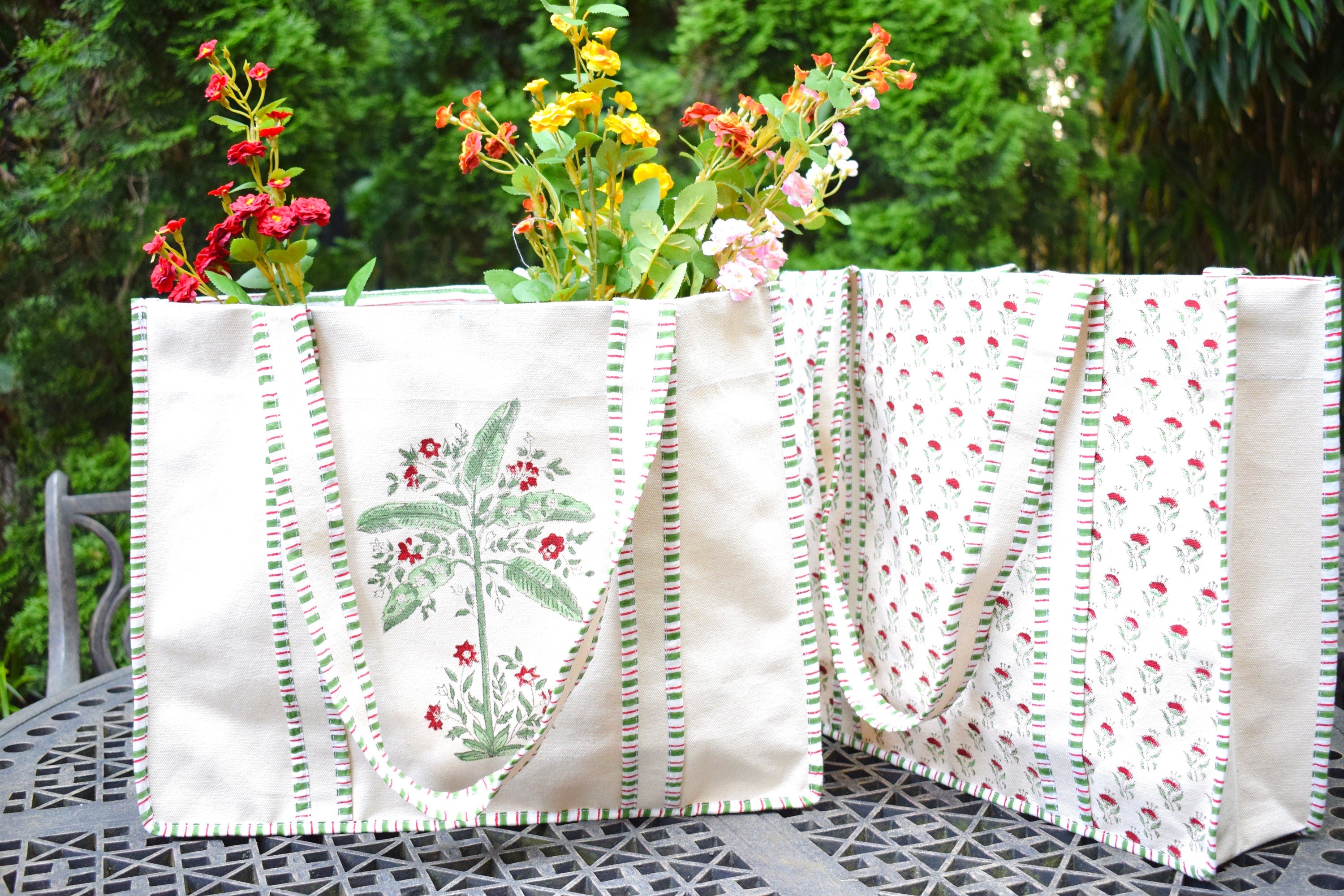 Tote Bag  Block Print Bag  Yoga Bag  Cotton Tote Bag  Beach Bag  Birthday Gift for her  Bachelorette Gift Bag