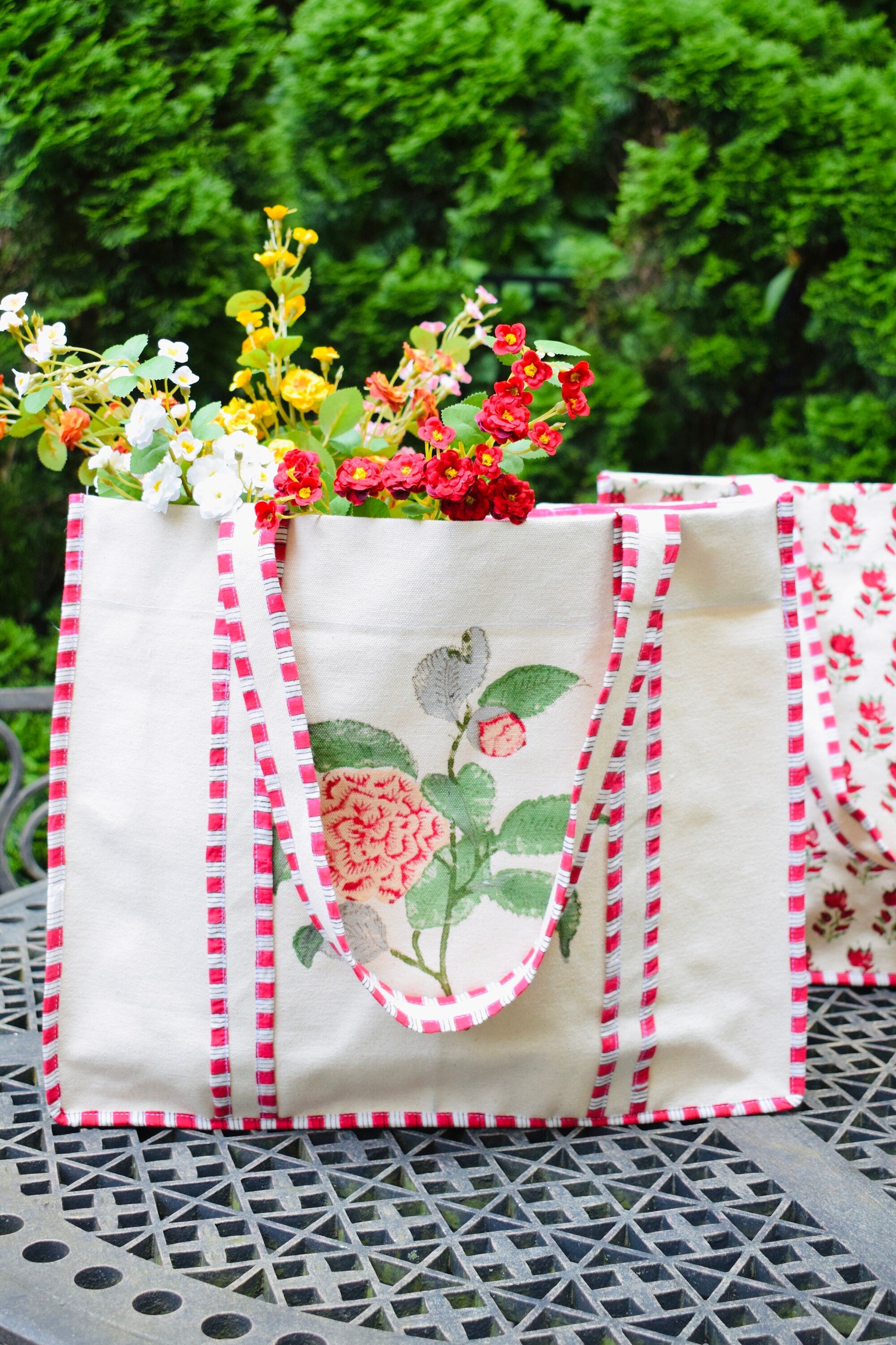 Tote Bag  Block Print Bag  Yoga Bag  Cotton Tote Bag  Beach Bag  Birthday Gift for her  Bachelorette Gift Bag
