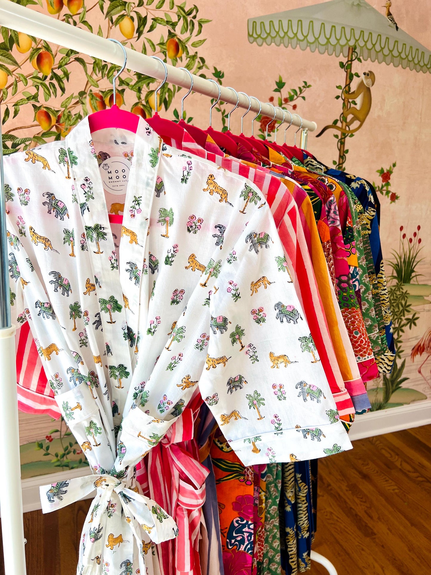 Beach Cover Up | Printed Kimono Robe | Spa Kit for her | Cotton Kimono | Unique Gift Box for Her Block Print Housecoat Summer Kimono Dress