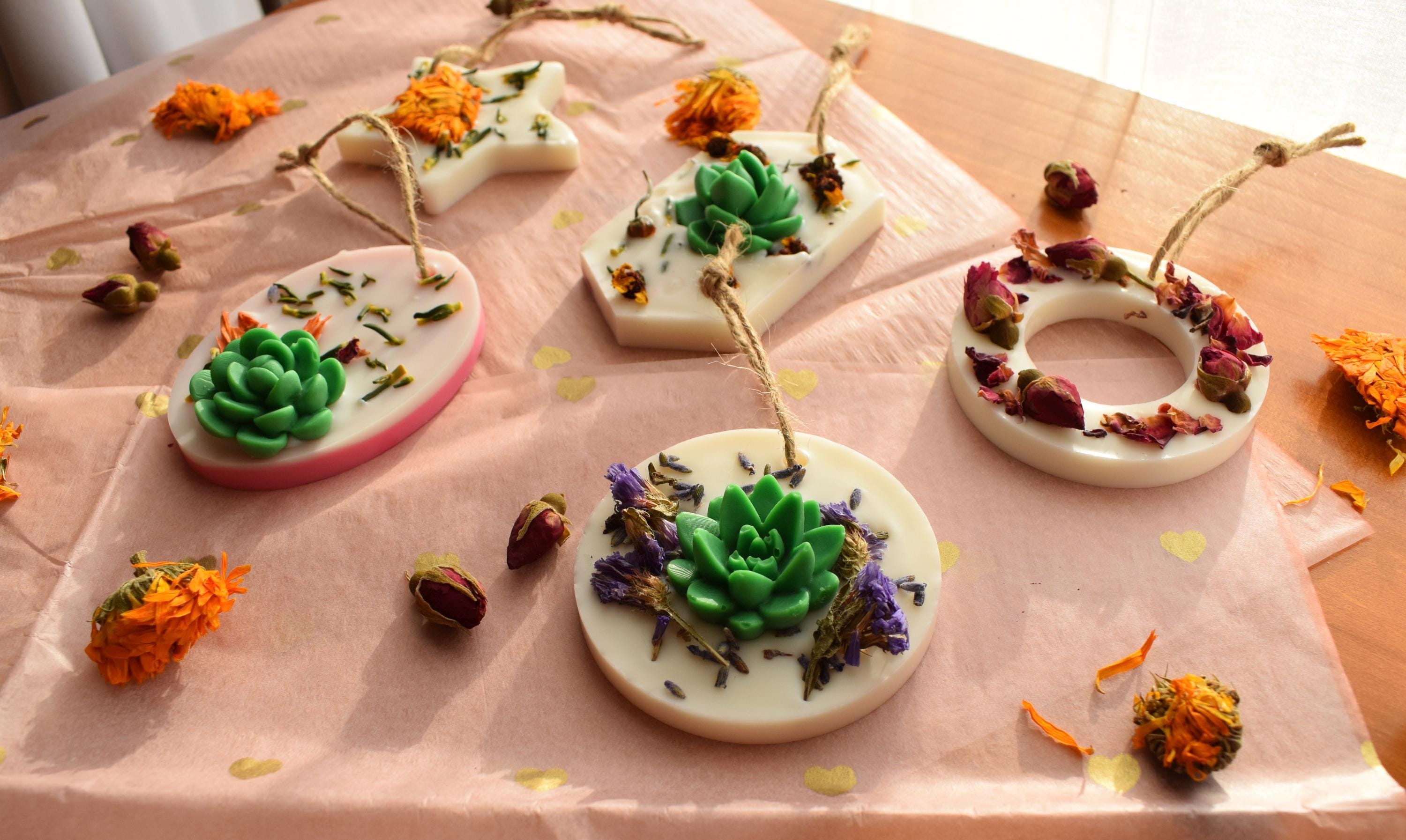 Wax Sachets Scented | Room Freshner for Closets | Car Freshner | Party Favors | Return Gifts | Bridemaid Gifts Handmade Soy Wax Tablets