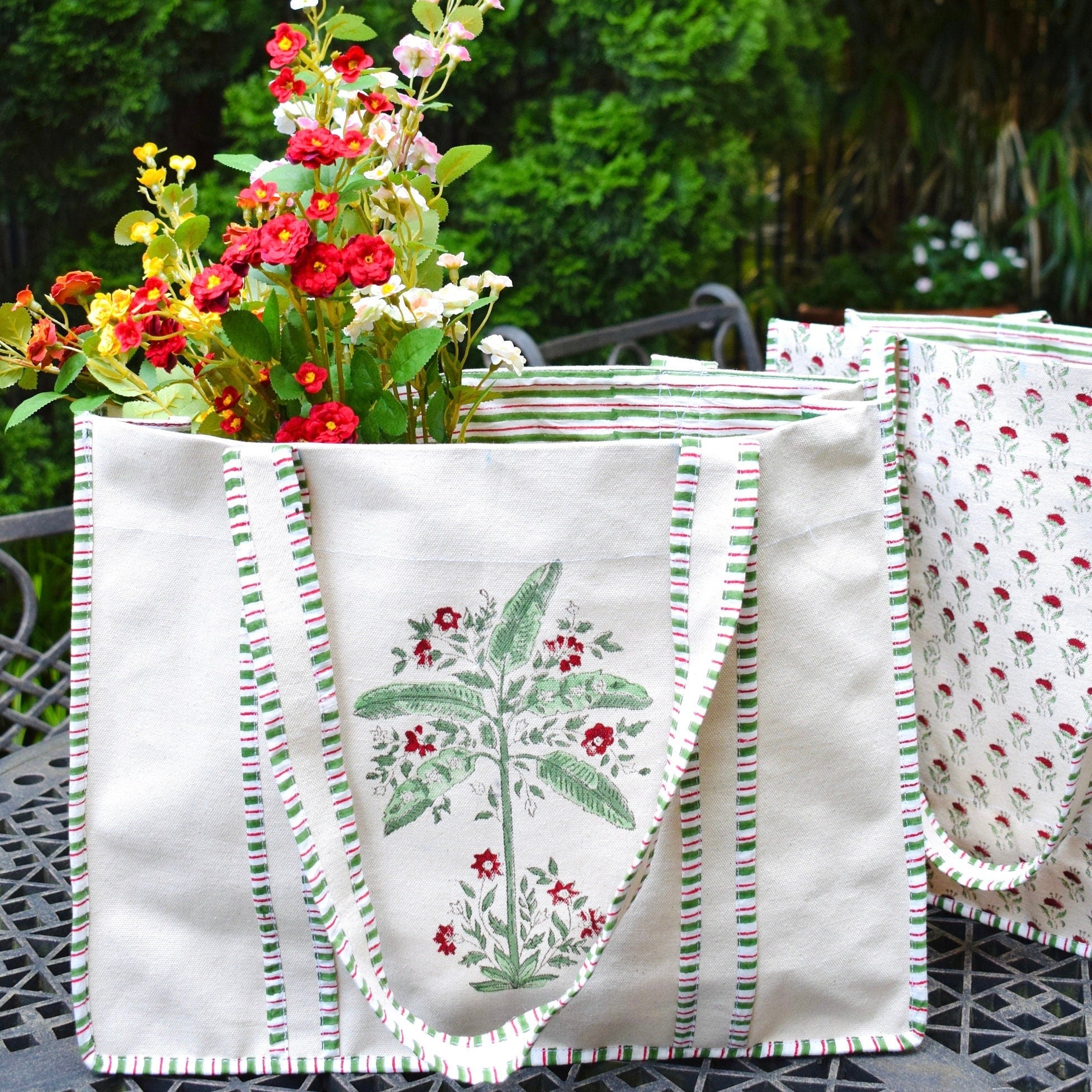 Tote Bag  Block Print Bag  Yoga Bag  Cotton Tote Bag  Beach Bag  Birthday Gift for her  Bachelorette Gift Bag