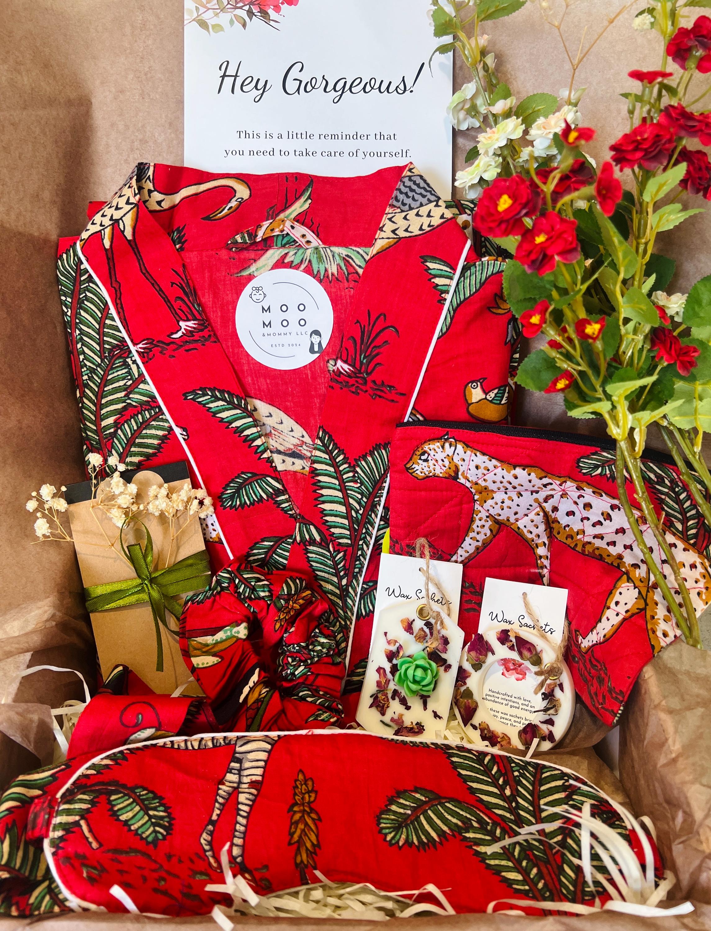 Gift Box for her Encouragement Gift Sending Strength Thinking of you Motivation gift Stress Relief Box Sending Sunshine box Tiger Print