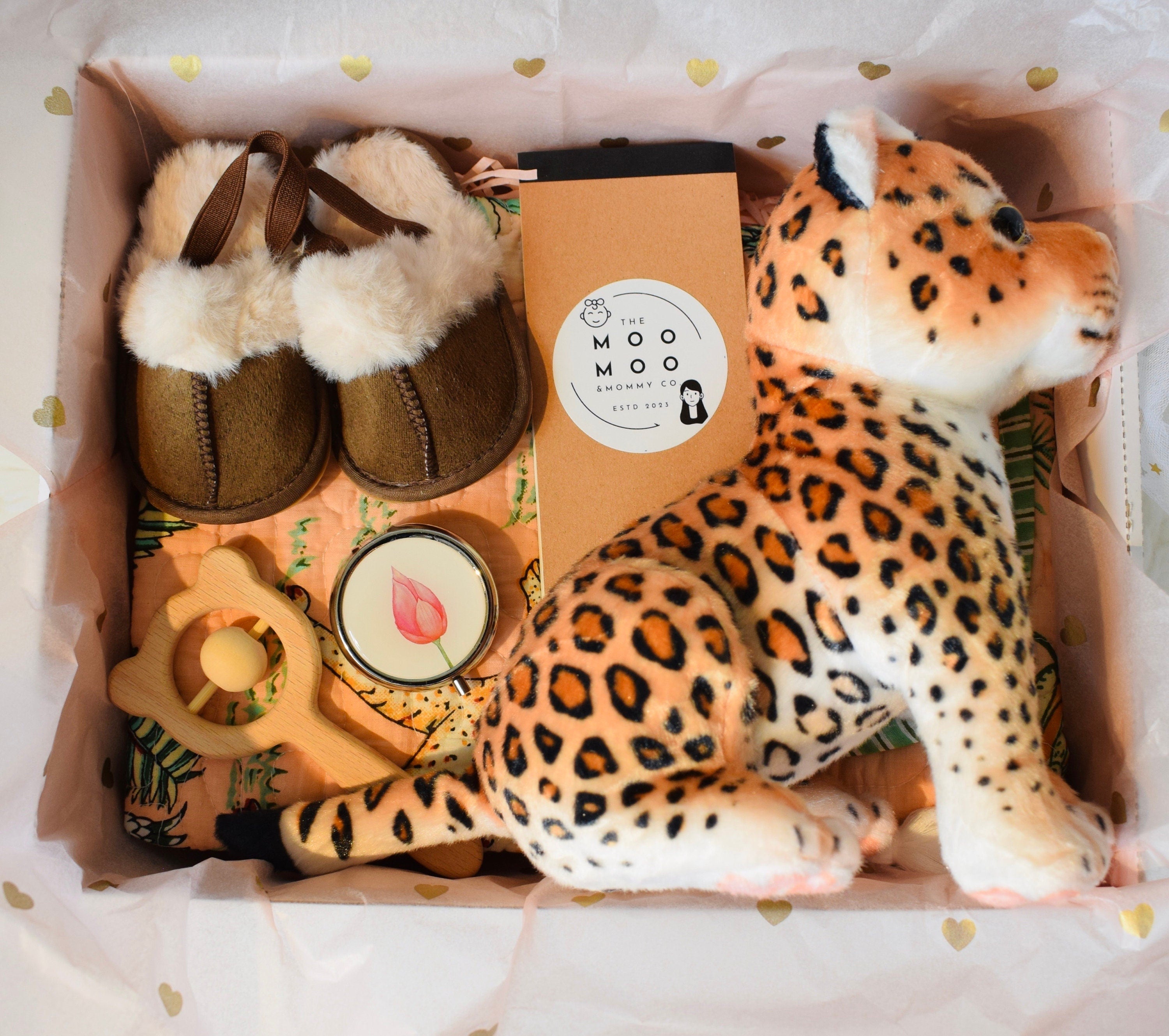 Newborn and Mom Gift Box  Baby Girl Gift  Mom Gifts  Block Printed Handmade Gift