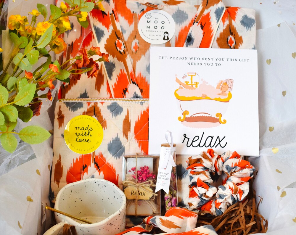 Relaxation Gift Box Hygge Indian Kimono SelfCare Kit